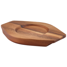 Genware Acacia Wood Trivet for C175 - Side
