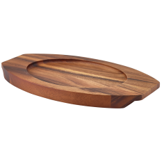 Genware Acacia Wood Trivet for C247 - Side