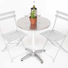 Bolero Round Bistro Table Stainless Steel 600mm