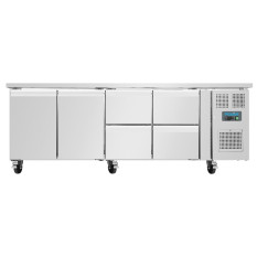 Polar U-Series 4 Drawers 2 Door Counter Fridge 476 Litre