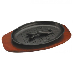 Cast Iron Sizzle Platter 23 x 13cm