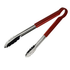 Stainless Steel Utility Tong 9 Inch 23cm Red