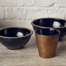 Utah Melamine Copper/Black Bowl 16cm/6.3" 650ml/23oz (Pack of 6)