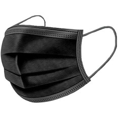 Disposable Face Masks 3 Ply Black (Pack of 50)