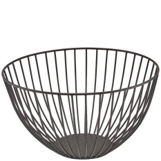 GenWare Round Black Wire Basket 24 x 13cm