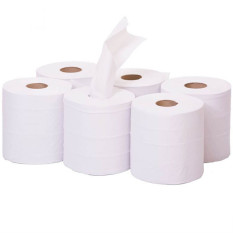 Centrefeed White Roll 2 Ply 150 Meter (Pack of 6)