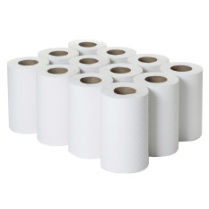 Mini Centrefeed White Roll 2 Ply 60 Meter (Pack of 12)