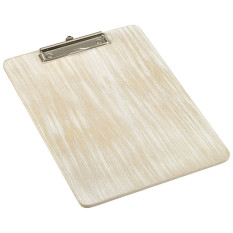 White Wash Wooden Menu Clipboard A4
