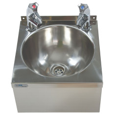 BaSix Stainless Steel Hand Wash Station + Lever Taps