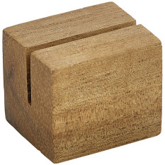 Acacia Wood Sign Holder 3 x 2.5 x 2.5cm