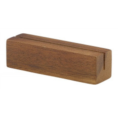 Acacia Wood Sign Holder 9 x 3 x 3cm (Pack of 12)