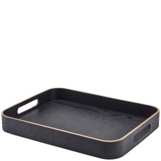 GenWare Black Wood Veneer Butlers Tray 35.5 x 28cm