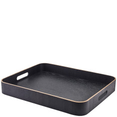 GenWare Black Wood Veneer Butlers Tray 45.5 x 36cm
