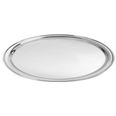 Round Stainless Steel Bar Drinks Serving Tray Large 40cm