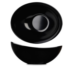 Churchill Alchemy Melamine Buffet Moonstone Bowl 36cm Black