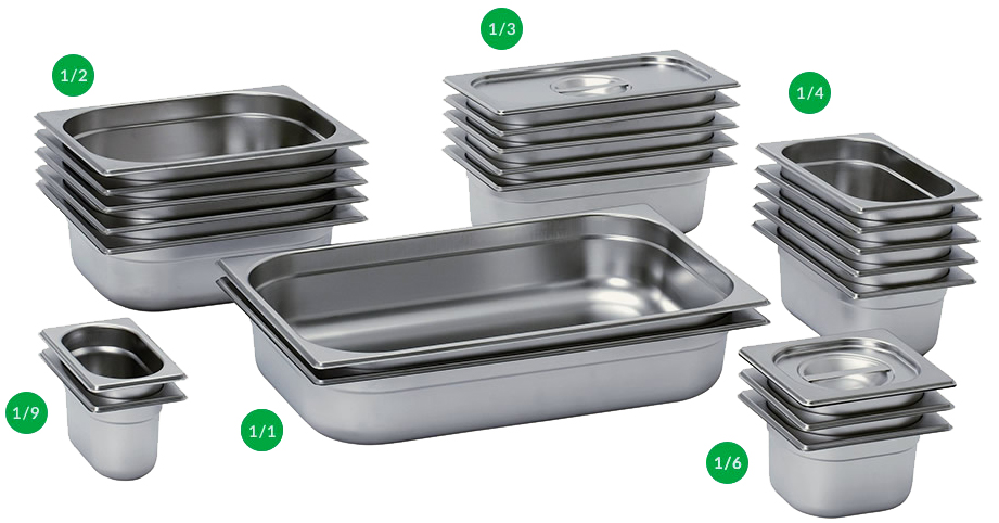 Stainless Steel Gastronorm Sizes